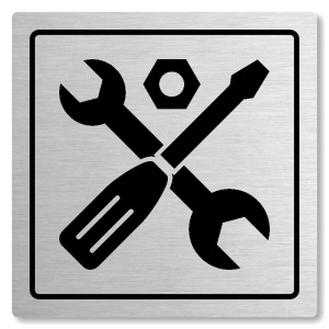 Technická místnost, 80x80mm, stříbrná, Arizona